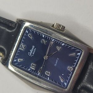 Galaxie by Elgin Men's Black and Silver Watch